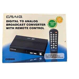Craig CVD506 Analog to Digital Broadcast Converter Remote Control OPEN BOX